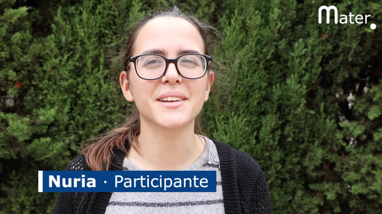 Núria és una de les participants que explica la seva experiència amb "Connecta't al Voluntariat"
