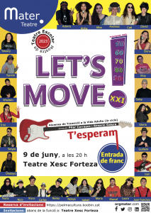 Cartell de l'obra de teatre Let's Move on podem veure a tots els i les protagonistes